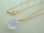 ブルーカルセドニーの一粒ネックレス