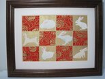 市松うさぎ 手描きの京友禅染 絵のみの画像