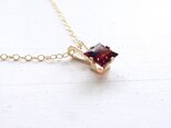 Square Garnet Necklace