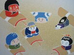 とんだりはねたり江戸時代手描きの京友禅染 絵のみの画像