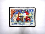 フィンランド「クリスマス」切手ブローチ 578の画像