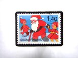 フィンランド「クリスマス」切手ブローチ 578の画像