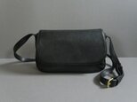 ・・R様ご注文作品・・plain shoulder bag ( black )の画像