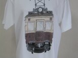 レトロの電車半袖Ｔシャツ男性用  Ｌサイズの画像