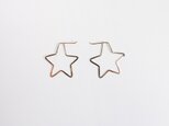 【14kgf】星ピアス　ゴールド　華奢　シンプル フープ