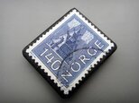ノルウェーの切手ペンダントOrブローチの画像