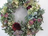 E様ご予約アジサイとバラのwreathの画像