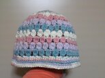 玉編みのニット帽の画像