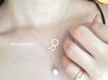 18Kcoating Circle Pearl Necklaceの画像
