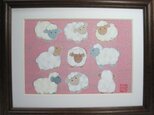 来年の干支ひつじ(5)手描きの京友禅染 絵のみの画像