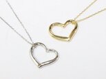 極細チェーン……オープンハートのネックレス　ゴールドorシルバー