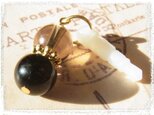 厄除け；黒水晶とスモーキークォーツのイヤホンジャックアクセサリー
