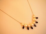 cotton pearl & bijou・necklace(B)