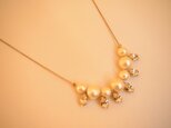 cotton pearl & bijou・necklace(S)の画像