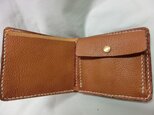 シンプル　二つ折り財布3　小銭入れマチ付