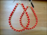 red coral earringsの画像