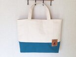 鮮やかブルー帆布ミニトートバッグ
