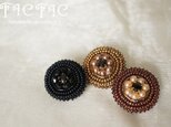 ビーズ刺繍miniブローチ  【dark】の画像