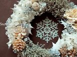 Snowflake Wreath（プリザ&ドライ） 26cmの画像