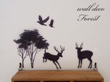 ウォールデコ　森と鹿と鳥の画像
