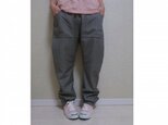 ウール100%のゆるパンツ72(グレンチェック)035の画像