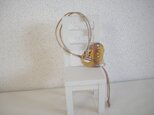 ガラスハート紐ネックレス