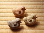 ことり帯留め▽3色の画像