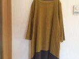 裾が踊るワンピース コーデュロイ マスタード