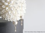 【14KGF】14KGF Chain Dangle Earrings,AAA Pearl,CZ,Cotton Pearlの画像