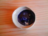 月に猫のいる豆皿:3の画像