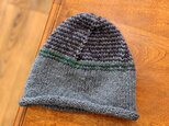 手編みのニット帽　vinca-001の画像