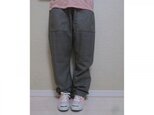 ※オーダー品※ウール混のゆるパンツ72(ブラウンチェック)037の画像