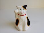 張り子　招き猫　日本猫2の画像