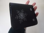 ”雪の結晶” (ポケッタブル型) 黒×ブルー の画像