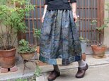着物リメイク☆景色織りの上質大島でふんわりスカート♪の画像