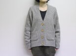 ニット cardigan (gray)の画像