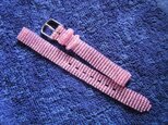 ビーズ織の時計ベルト(12mm)　きゅんピンク！の画像