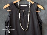 コットンパールビジュー1連(ライトベージュ)の画像