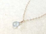 【３月誕生石】アクアマリンの１粒ネックレス