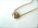 Beige diamond Necklace 14kの画像