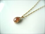 Pink Pear Diamond Necklace14kの画像