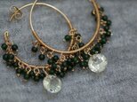 Sale!! グリーンゴールドストーンじゃらじゃらピアス