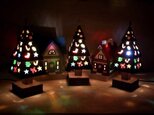 木とガラスのクリスマスツリー☆送料無料の画像