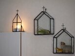 【再販】ステンドグラス　教会型飾り棚　羽根の画像