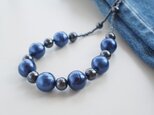 cn57 Blues　コットンパール　ネックレス