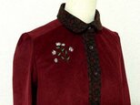 白花刺繍のコーデュロイチュニック