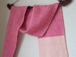 手織りマフラー・・シクラメン