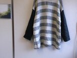 フランスリネンボーダーシンプルプルオーバー