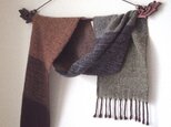 手織りカシミアマフラー・・冬眠