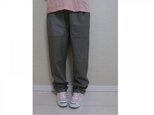 ウールのゆるパンツ64(ブラウンブラック)047の画像
